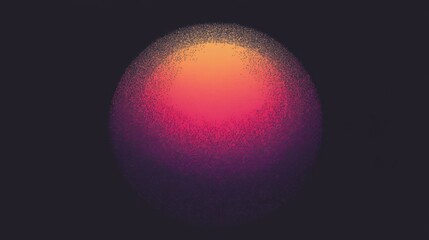 Colorful gradient sphere in dark background showcasing artistic design and digital creativity at dusk