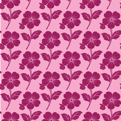 flower Seamless Pattern Design with leaf