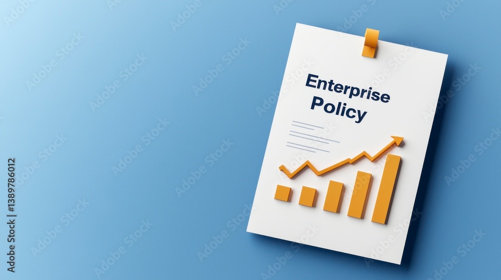 Poster growth chart and document illustrating enterprise policy framework