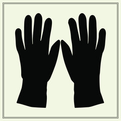 Obraz premium Gloves Silhouette, Winter Wear