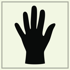 Obraz premium hand sign icon Silhouette