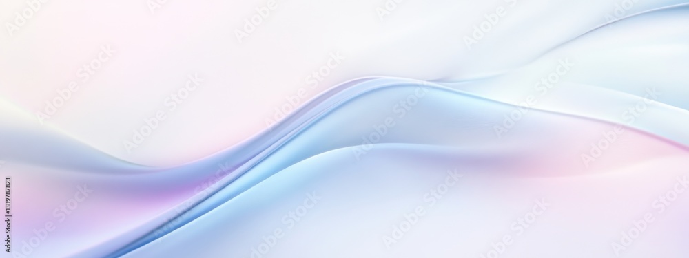 Poster soft pastel waves flow gracefully across a tranquil background creating a serene and calming atmosph