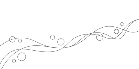 Fototapeta premium Abstract wave on white background. Wave drawing of lines. Vector illustration.