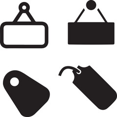set of black price tags