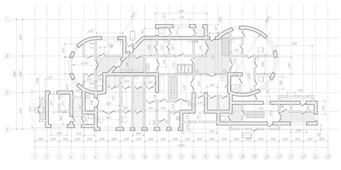 Architectural plan .House plan project .Engineering design .Industrial construction of houses .