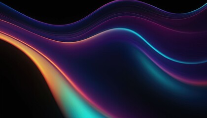 Obraz premium Abstract Flowing Lines: A dynamic display of colorful, flowing lines against a dark backdrop, evoking a sense of movement and fluidity with its vibrant gradients.