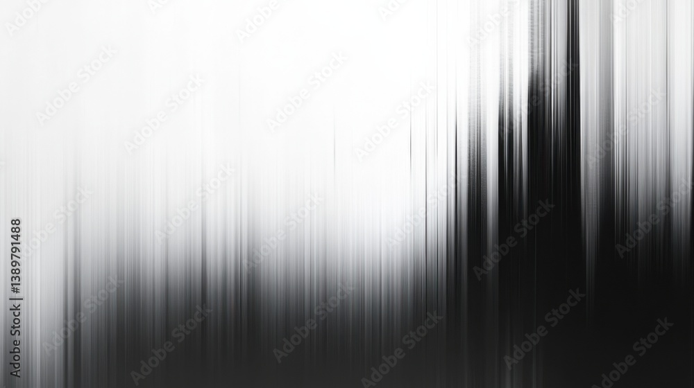 Poster artistic monochrome abstract pattern showcasing blurred vertical lines and a sense of motion in a mi