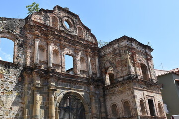Fototapeta premium The ruins of the Compañía de Jesus church, Panama City