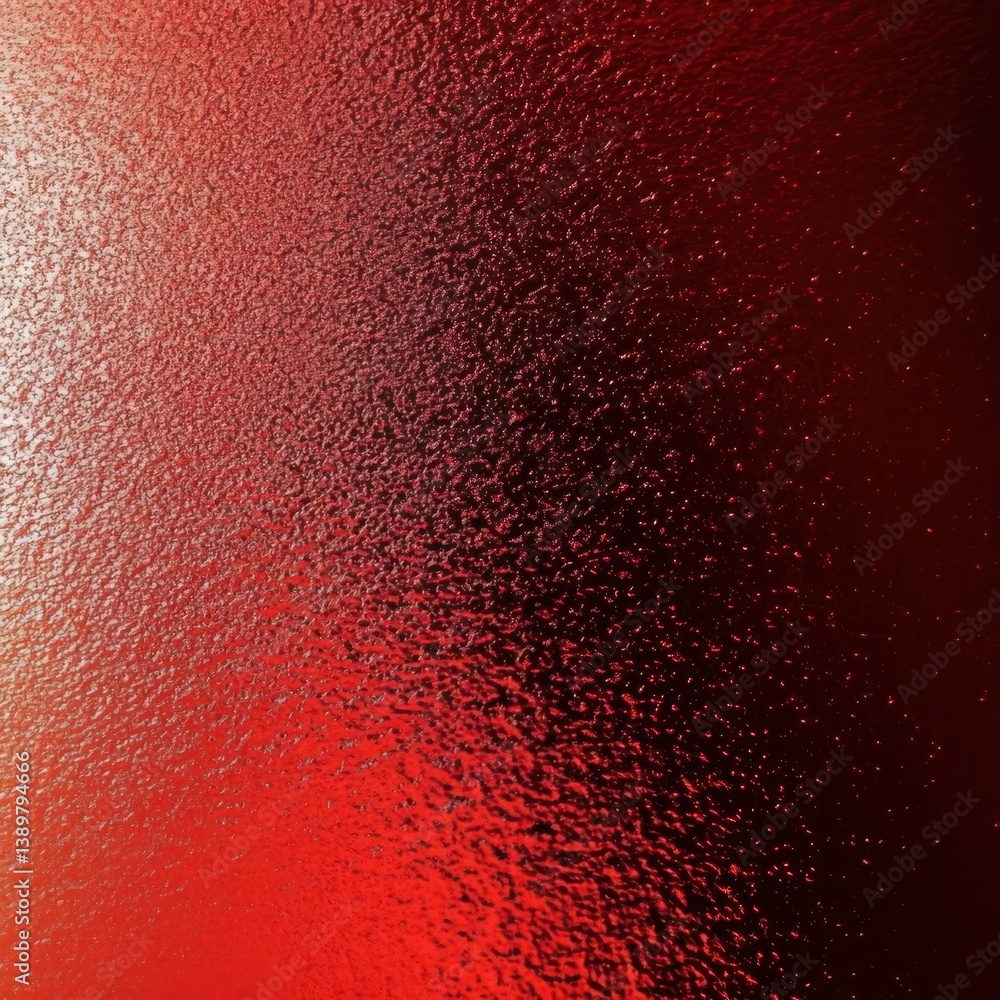 Poster vibrant red textured surface reflecting light in a dynamic way during a bright afternoon