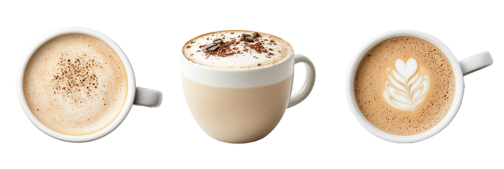 Refreshing layered iced coffee beverage, featuring rich espresso, smooth cream, and indulgent chocolate. Gourmet coffee lovers. PNG transparent.