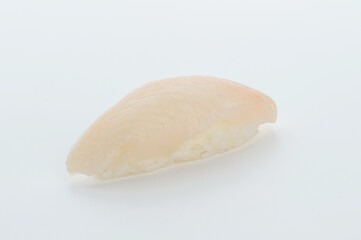 traditional Japanese sushi rolls on a white background
