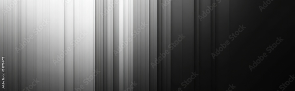 Poster abstract patterns of light and shadow create a striking visual effect in black and white tones