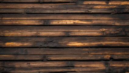 Fototapeta premium Burnt Wooden Planks with Distinctive Texture for Rustic Design