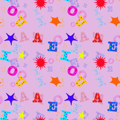 seamless pattern with stars and stripes