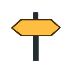 Direction Sign with Blank Space for Customization  