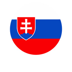 Obraz premium Slovakia Flag Icon in Bold Colors Representing National Identity 