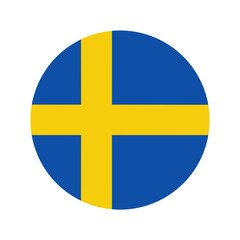 Sweden flag icon in a circular design  