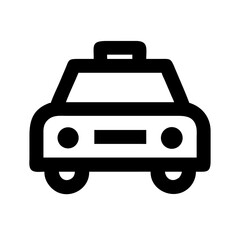 taxi icon in minimalist style on a white background  