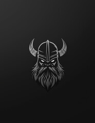 Viking symbol, logo, beard, barbarian, Tattoo, vector, Northman