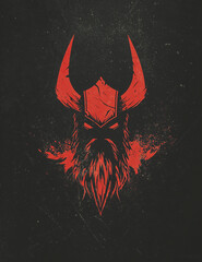 Viking symbol, logo, beard, barbarian, Tattoo, vector, Northman