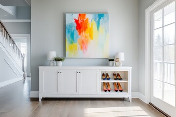 Bright and airy foyer design