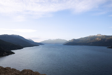 lake and mountains
