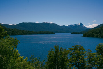 lake and mountains