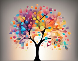 abstract colorful sparkling pattern like tree background