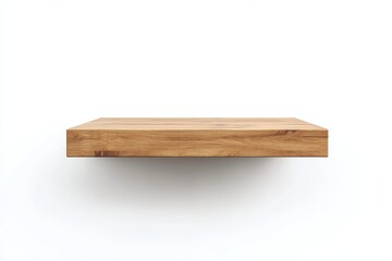 Rustic wooden shelf perfect for display simple clean design against white background