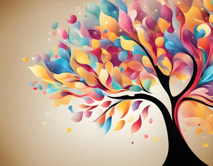 abstract colorful sparkling pattern like tree background