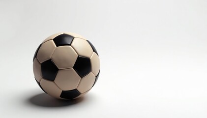 Fototapeta premium High-angle view of football against white backdrop, oval, competition