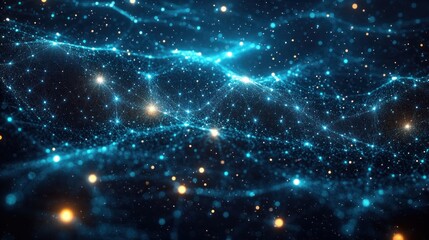 Futuristic Digital Network Abstract Background Concept Inspired by Cyberpunk Aesthetics