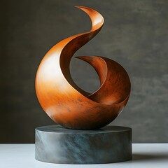 Unique metal art piece with modern design high resolution picture