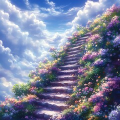 Floral stairway to heaven