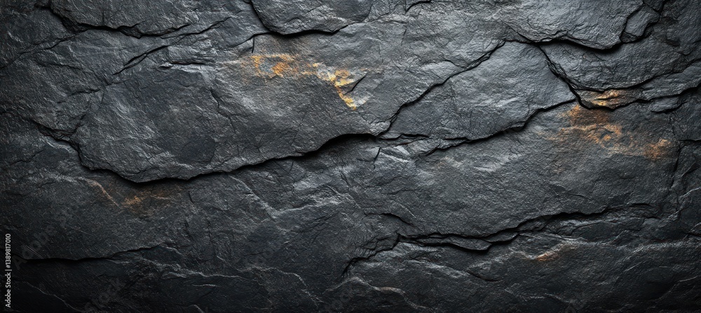 Poster dark slate background texture with natural patterns and cinematic lighting in hyper-realistic detail
