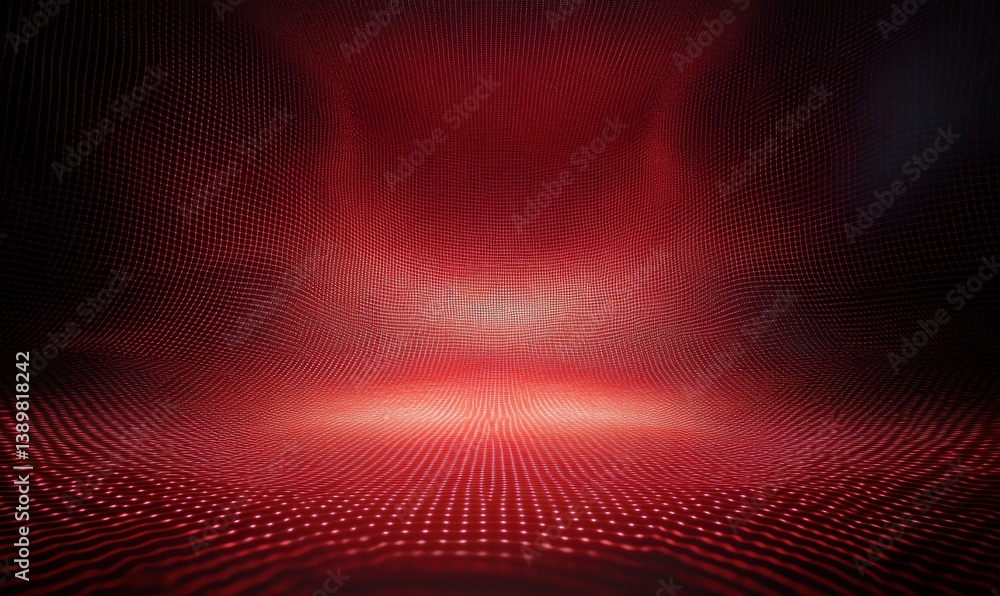 Poster abstract red carbon fiber textured background with smooth surface and gradient lighting for modern s
