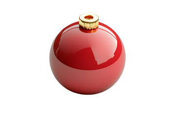 Red Christmas Ornament on Transparent Background