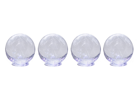 3D Illustration Of Crystal Spheres On Transparent Isolated Background
