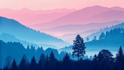 Blue and pink duotone background