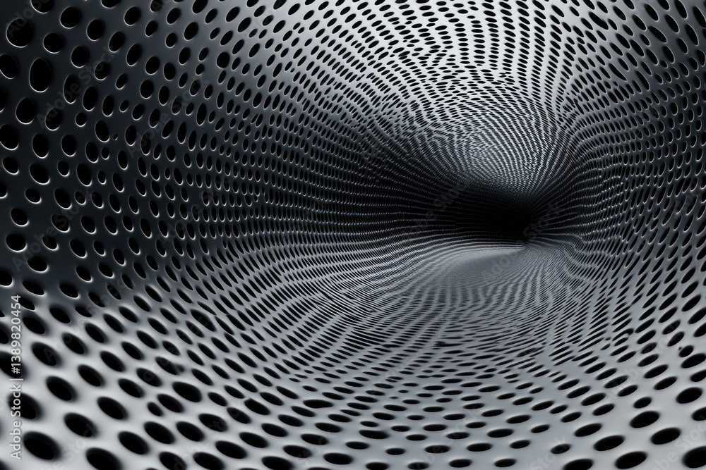Aufkleber futuristic metal mesh pattern with dynamic surface reflections