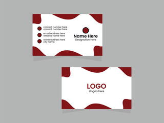 Modern Creative Business Card Design, Template layout mockup