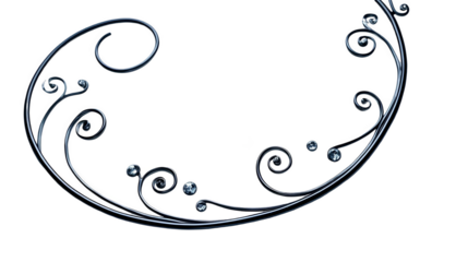 Abstract Floral Design With Transparent Background For Decorative Element