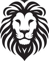 Fototapeta premium Majestic Lion Head Silhouette Vector Art