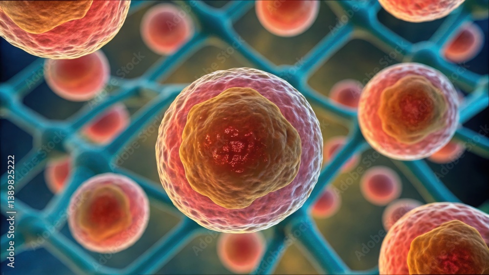 Poster Enhanced View of Cellular Regrowth on Scaffolding Structure
