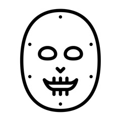 Fototapeta premium old mask outline icon. mask black line illustration.