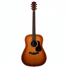 Fototapeta premium Classic acoustic guitar, wooden finish, warm tones