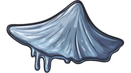 Abstract Illustration Of Blue Pixel Drips Flowing On Transparent Background