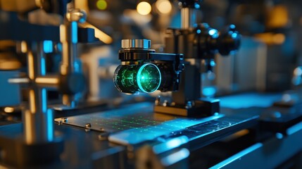 Fototapeta premium High-Tech Precision: Laser Technology in Modern Manufacturing