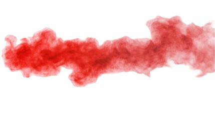 Abstract Red Smoke Cloud Isolated On A Transparent Background Illustration