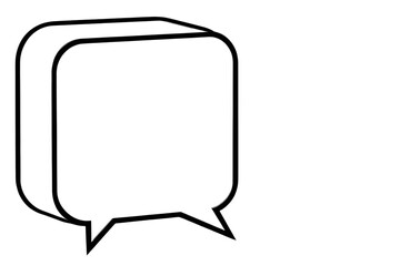 Fototapeta premium Abstract Speech Bubble Illustration In Black With Colorful Outline